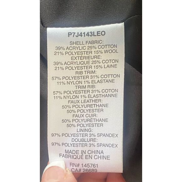 Parker Leopard Print Vera Bomber Jacket, Size M. Snap Front.  Varsity - Picture 9 of 9